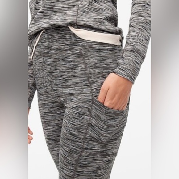 J Crew Athletic Leggings Cropped Space-dyed Pants Side Pocket lot of 3  XL - Picture 3 of 6